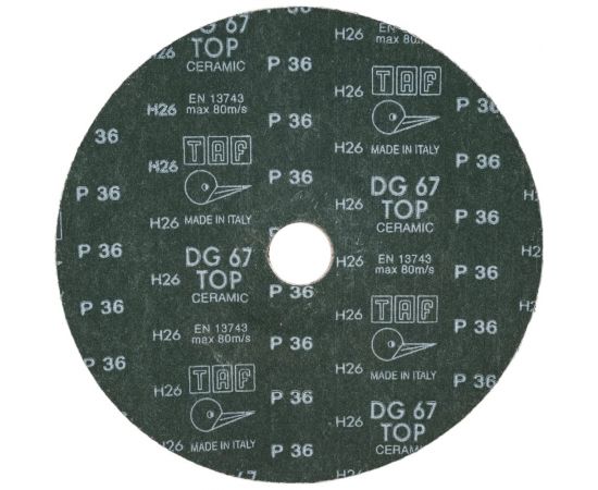 Круг фибровый dg67top 180х22 мм, P36, 25 шт TAF 4631169132347 – изображение 2