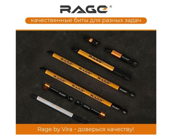 Биты магнитные двухсторонние S2 PZ/FL1 x PZ/FL2, 65 мм, 2 шт rage by VIRA 554140 – изображение 6