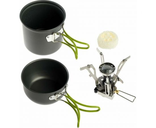Туристический набор посуды + газовая плита, губка-люфа Maclay 4280850 