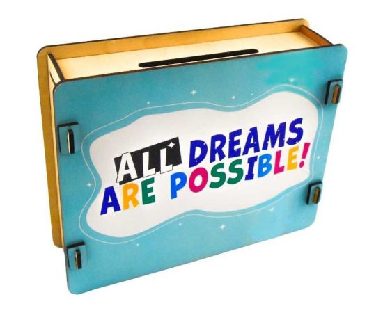 Копилка 50500 PREZENT Все мечты возможны, 21x17x7 см КПЛ-005 