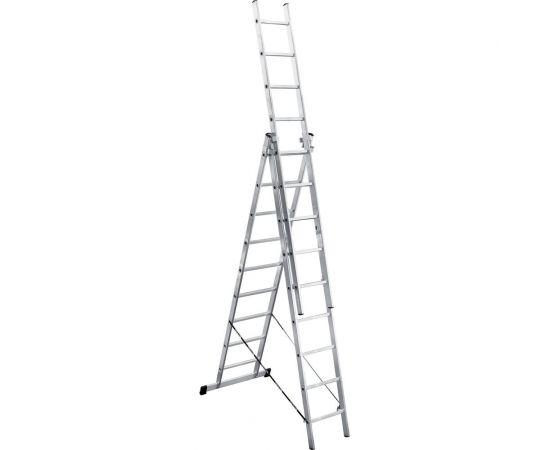 Алюминиевая 3-секционная лестница UFUK 3х9 ступеней 411309 