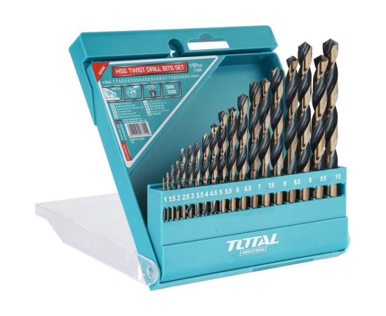 Набор сверл по металлу 19 шт TOTAL TACSD0195 – изображение 5