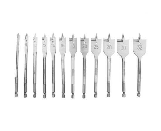 Набор перовых сверл по дереву 12 шт TOTAL TACSDL1201 – изображение 5