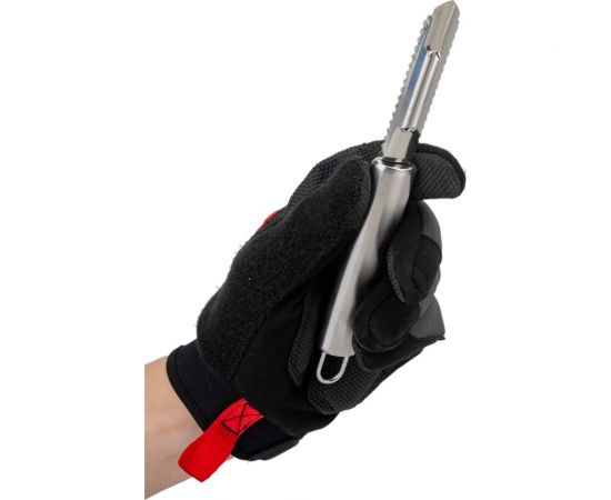 Овощечистка из нержавеющей стали с вертикальным лезвием Mallony NIMBUS 19,5*1,8 см овал ручка с подвесом 007418 – изображение 5