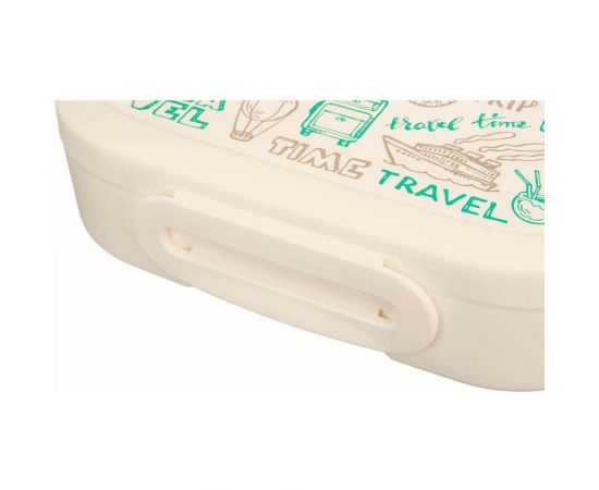 Ланч-бокс Phibo с декором travel, 180x130x50 мм, 0.98 л, бежевый 43421990751 – изображение 6