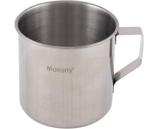 Кружка Mallony FONTE объем 500 мл из нержавеющей стали с загнутыми краями размер 9x9 см 003057 