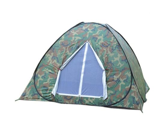 Туристическая 4-х местная однослойная палатка-автомат WILDMAN Милитари, 200х200х135 см 81-621 