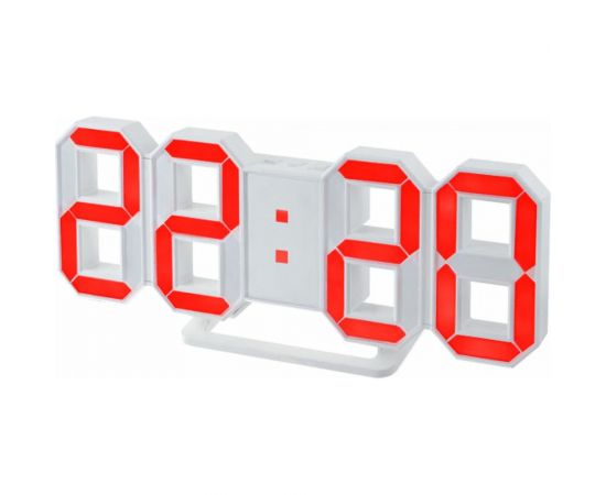 Часы будильник PERFEO LED LUMINOUS белый корпус красная подсветка PF 663 30 010 070 