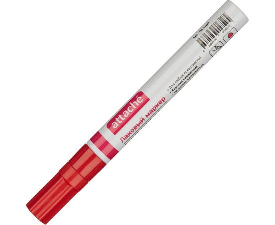 Лаковый маркер 12 шт в упаковке Attache пеинт 4 мм красный 865460 
