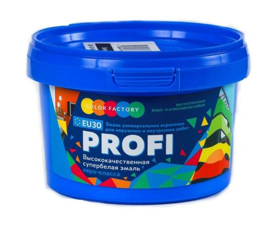 Акриловая эмаль ФАБРИКА ЦВЕТА EU-30 PROFI матовая 0,45 кг ТД000001700 