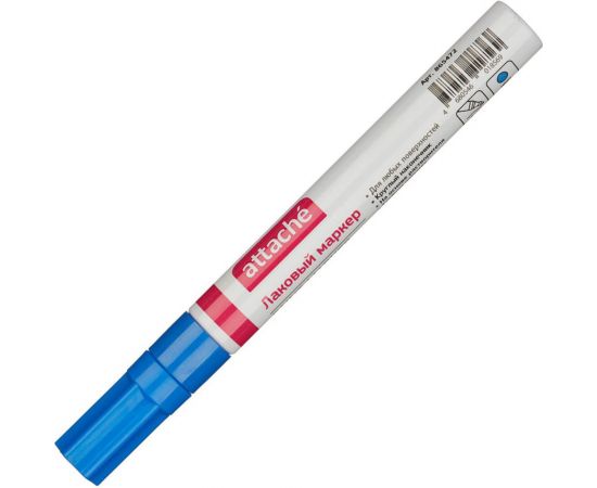 Лаковый маркер 12 шт в упаковке Attache пеинт 4 мм синий 865472 