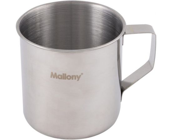 Кружка Mallony FONTE объем 350 мл из нержавеющей стали с загнутыми краями размер 8x8 см 003056 