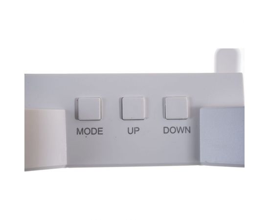 Часы будильник PERFEO LED LUMINOUS белый корпус красная подсветка PF 663 30 010 070 – изображение 3