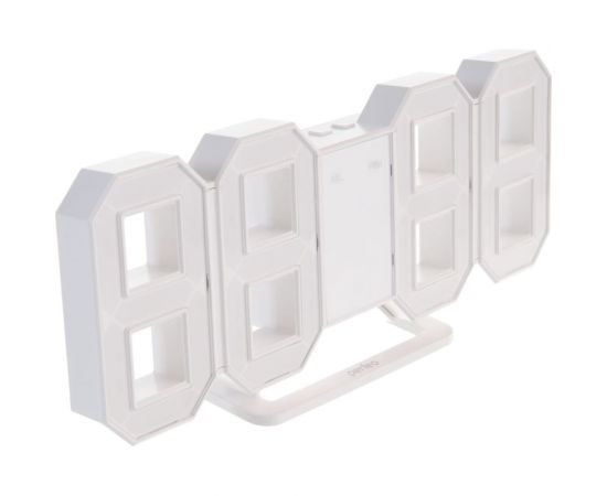 Часы будильник PERFEO LED LUMINOUS белый корпус красная подсветка PF 663 30 010 070 – изображение 4