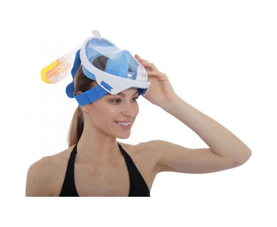 Полнолицевая маска для снорклинга BRADEX голубая L SF 0370 – изображение 5