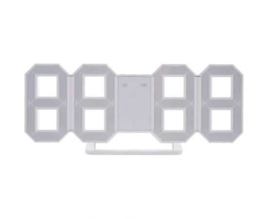 Часы будильник PERFEO LED LUMINOUS белый корпус красная подсветка PF 663 30 010 070 – изображение 5