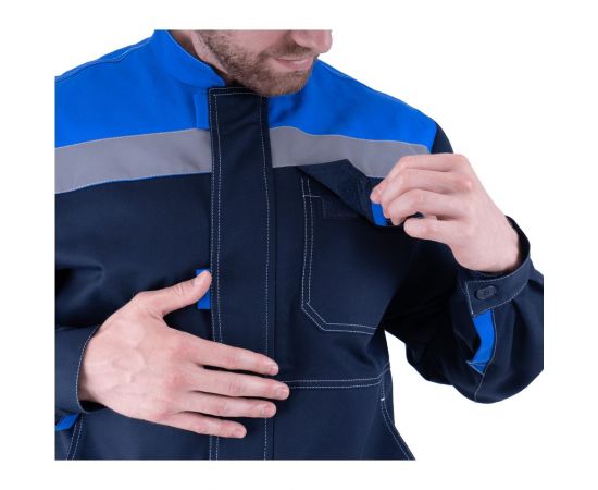 Летний костюм ГК Спецобъединение РАЦИОНАЛИЗАТОР темно-синий/васильковый Кос 016/96/170 – изображение 5