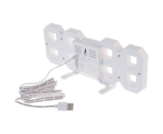 Часы-будильник Perfeo LED LUMINOUS белый корпус, зелёная подсветка 30010071 – изображение 7