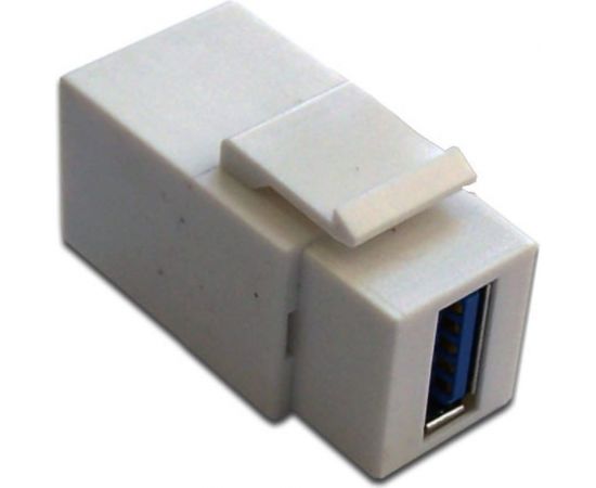 Модуль LANMASTER Keystone, USB 3.0, тип A, мама-мама, 90 градусов, белый LAN-OK-USB30-AA/V-WH 