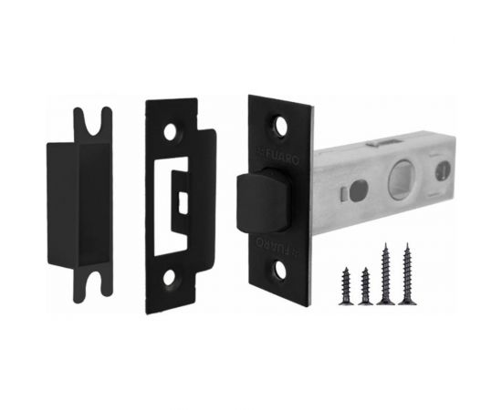 Врезная защелка Fuaro PLASTIC P12-45-25 BL черный 42357 