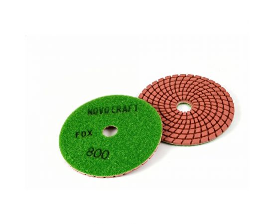 Диск алмазный гибкий черепашка Fox 100 мм, № 800, мокрый рез, 10 шт Novocraft PPTSW1000800 