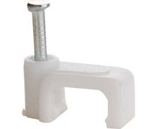 Плоская кабельная скоба duwi 8х3 мм, белая, 20 шт. 30326 8 