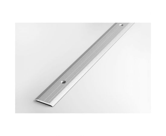 Порог прямой алюминиевый ЛУКА (25 мм, 1,35 м, порошковое покрытие, Серебро) УТ000000362 