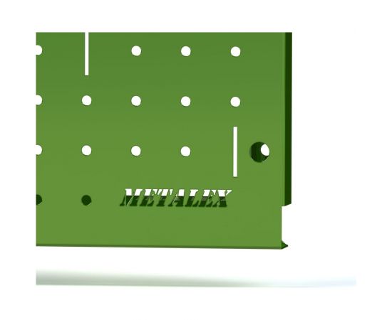 Металлическая перфопанель ООО Металекс Metalex 1000x1000 мм, зеленая PRZ100100 – изображение 2