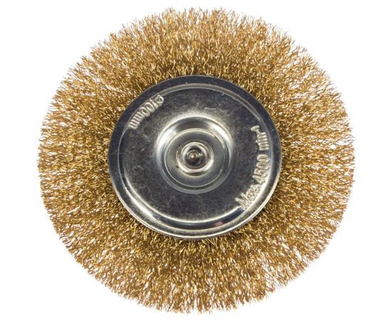 Щетка дисковая для дрели (латунированная проволока 0,3 мм, 100 мм) MIRAX 35145-100 – изображение 2