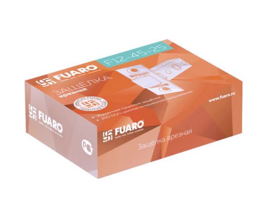 Врезная защелка Fuaro PLASTIC P12-45-25 BL черный 42357 – изображение 2