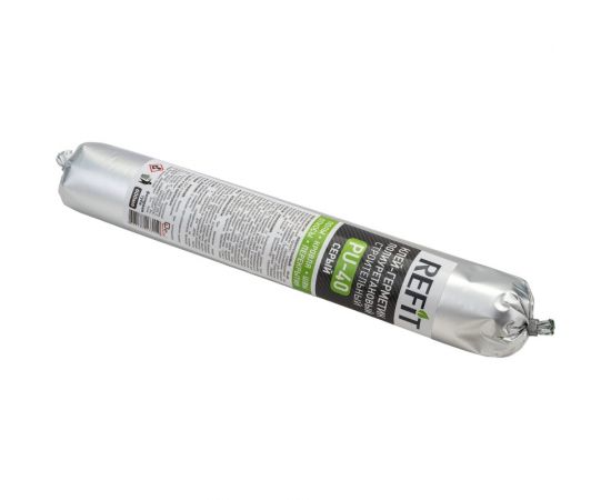 Клей-герметик полиуретановый pu-40 серый 600 мл REFIT R40CUG – изображение 2