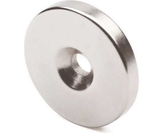 Неодимовый магнит-диск Forceberg 30x5 мм, с зенковкой 5/10, 4 шт. 9-1301023-004 – изображение 2