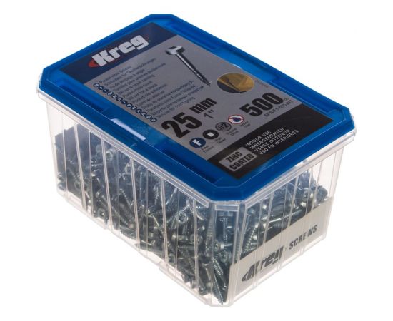 Шурупы Kreg с мелким шагом 1" 25 мм Pan-Head 500 шт. SPS-F1-500-INT – изображение 2