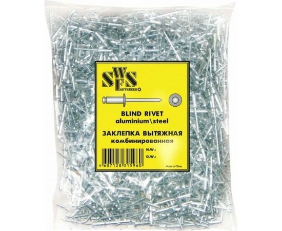 Заклепка вытяжная комбинированная (1000 шт; 3.2х10 мм) SWFS тов-016958 – изображение 2