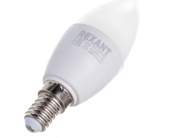 Светодиодная лампа REXANT Свеча CN, 11,5 Вт, E14, 6500 K, холодный свет 604-205 – изображение 3