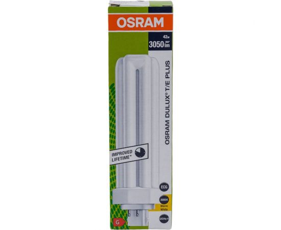 Компактная люминесцентная неинтегрированная лампа Osram DULUX T/E 42W/830 PLUS GX24Q 4099854123665 – изображение 4
