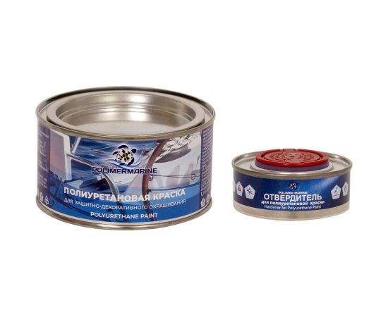 Полиуретановая двухкомпонентная краска POLIMER MARINE 2К черная, 0.5 кг Кп05ч – изображение 4