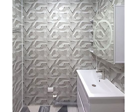 Панель ПВХ КронаПласт Unique кода белая, 2 шт. УТ-00079523 – изображение 5