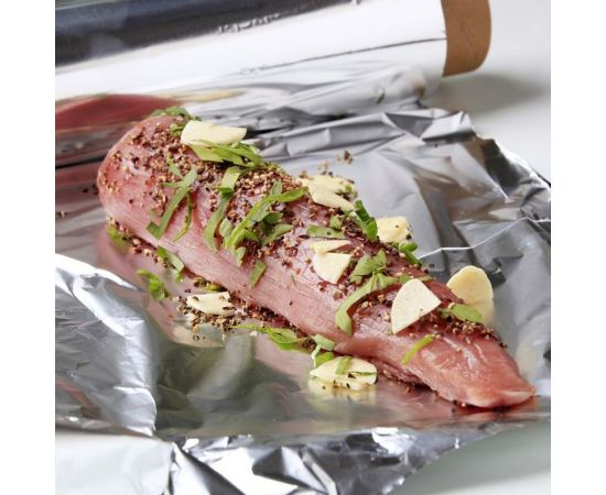 Пищевая фольга PATERRA супер прочная, 44 см, 10 м, рулон в пленке 209-037 – изображение 5