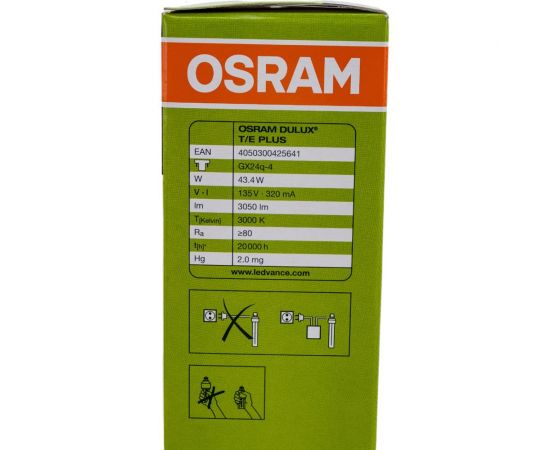 Компактная люминесцентная неинтегрированная лампа Osram DULUX T/E 42W/830 PLUS GX24Q 4099854123665 – изображение 5