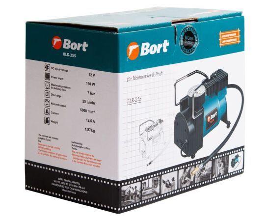 Автомобильный компрессор BORT BLK-255 91271105 – изображение 6
