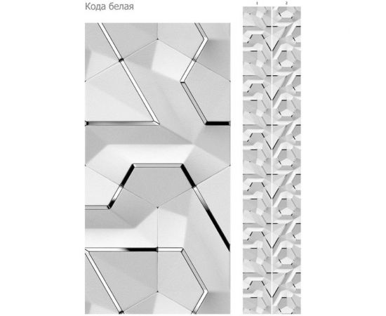 Панель ПВХ КронаПласт Unique кода белая, 2 шт. УТ-00079523 – изображение 7