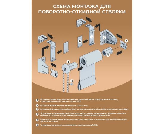 Сет-комплект для рулонной шторы Peora 17 мм 67157 – изображение 8