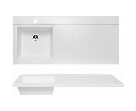 Мебельный умывальник RUNO Гамма 105 лайт правое крыло, белый 00-00001119 