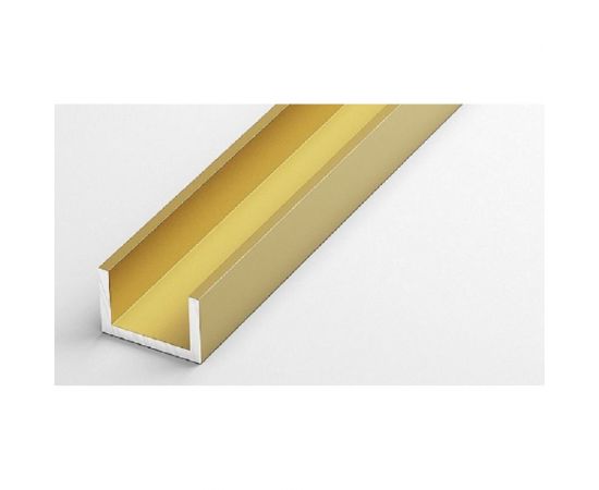 Профиль алюминиевый Valcomp decor с16-3000, цвет анодированное золото 2202030 