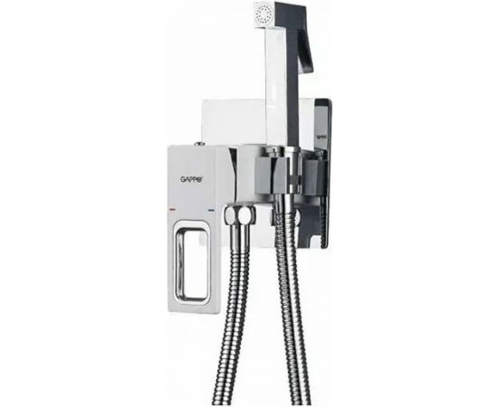 Смеситель с гигиеническим душем Gappo 35к G7217-8 встраиваемый, белый, хром 549422 