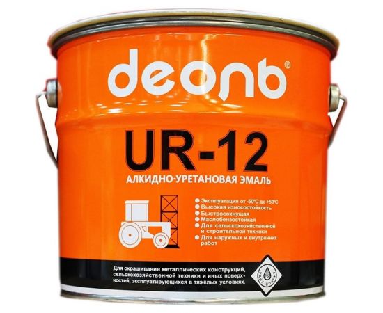 Быстросохнущая автоспецэмаль ДЕОЛЬ UR-12 золотисто-желтая, глянцевая UR12Y3 
