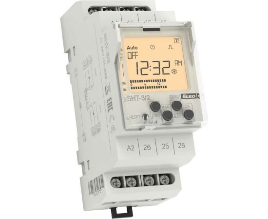 Цифровой коммутирующий таймер ELKO EP SHT-3/2/230V двухканальное исполнение, режим программ: дневной, недельный, месячный, годовой (до 2095 г.) НФ-00000120 