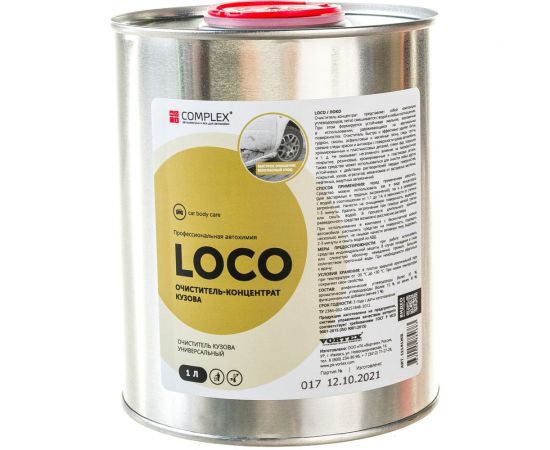 Очиститель кузова автомобиля Complex универсальный, от битума и смолы LOCO 1л 11141жб 