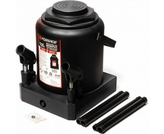 Бутылочный домкрат Forsage F-TRA910006 100 т, дополнительный ремкомплект 28069 